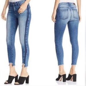 Parker Smith Twisted Seam cropped Tuxedo stripe Jeans